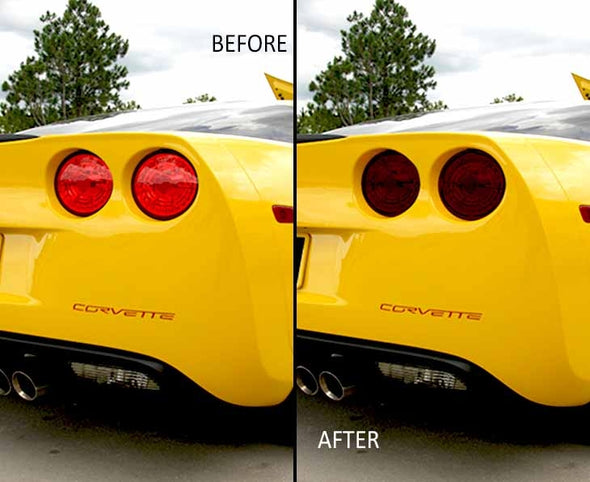 C6 Corvette Tail Light Covers | Vinyl Blackout Kit | 4 pc | 2005-2013