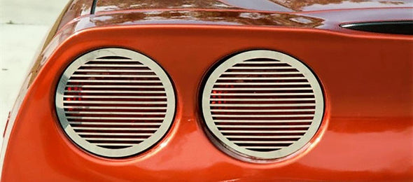 C6 Corvette Taillight Covers | Billet Style | 4 pc | Polished | 2005-2013