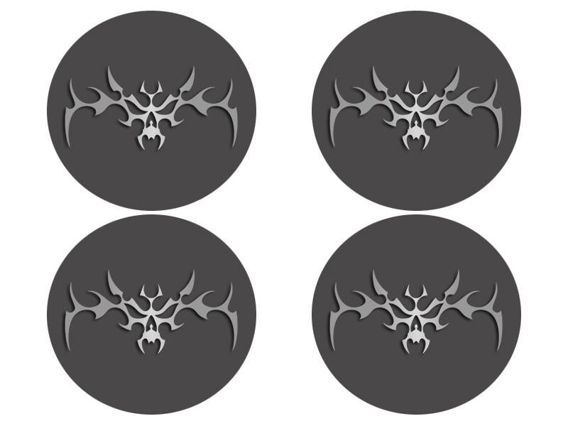 C6 Corvette Taillight Covers w/ Blackout Kit - Polished Tribal Skull | 8 Pc Kit