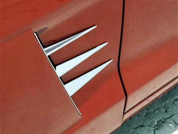 C6 Corvette Vent Spears - 6Pc Polished Stainless Steel