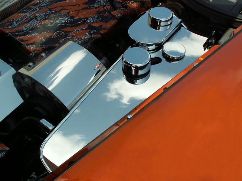 C6 Corvette Water Tank Cover - 2005-2013 Polished Stainless Steel (Automatic)