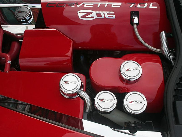 C6 Corvette Z06 Engine Fluid Cap Cover | 6Pc Set