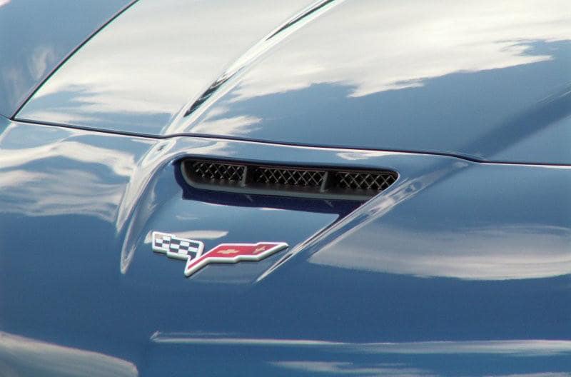 C6 Corvette Z06 / Grand Sport / ZR1 Hood Vent Grille "Blakk Stealth" Laser Mesh