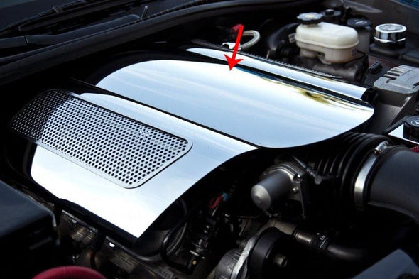C6 Corvette Z06 LS7 Plenum Cover - Low Profile Polished Stainless Steel