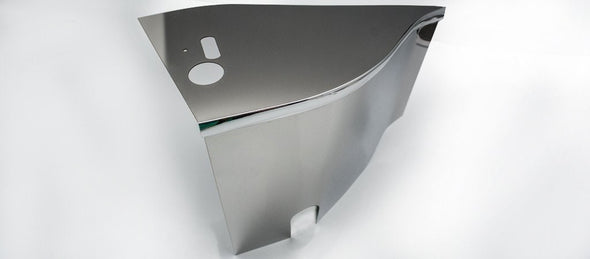 C6 Corvette Z06 and Grand Sport Dry Sump Oil Tank Cover - Polished Stainless Steel