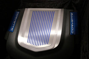 C6 Corvette ZR1 Engine Shroud Cover Ribbed Style - 2Pc Polished Stainless Steel