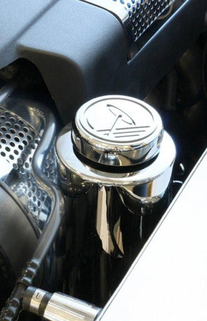 C6 Corvette ZR1 Power Steering Reservoir Cover - Polished Stainless Steel