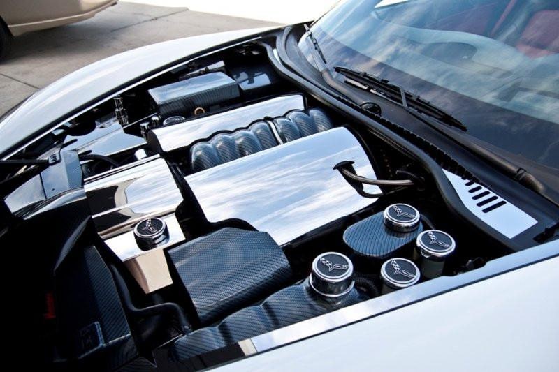 C6 Corvette Fuel Rail Covers - Polished Stainless Steel