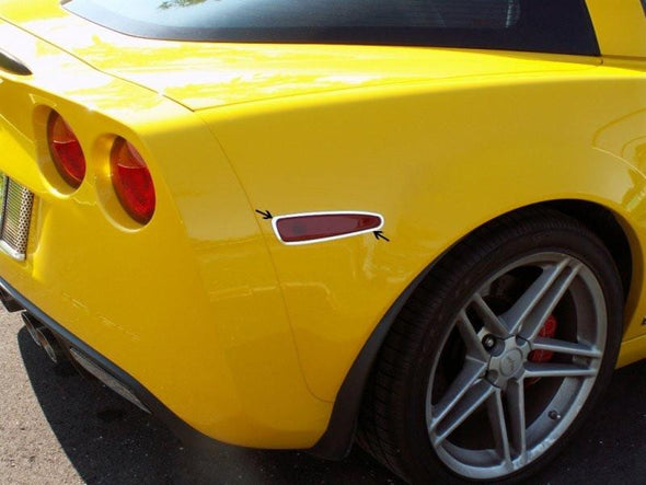 C6 Corvette Z06 / Grand Sport / ZR1 | Side Marker Light Bezels | 4 pc | Polished Stainless Steel