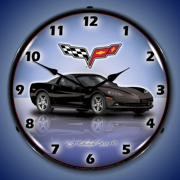 C6 Corvette Lighted Clock | Factory Colors - [Corvette Store Online]