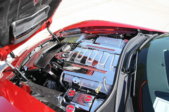 C7 Corvette Stingray  (Auto) Fluid Cap Cover 5Pc Set | Stingray Emblem