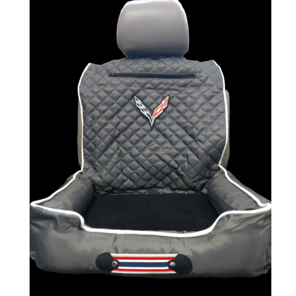 C7 Corvette Crossed Flags Pet Bed And Seat Cover