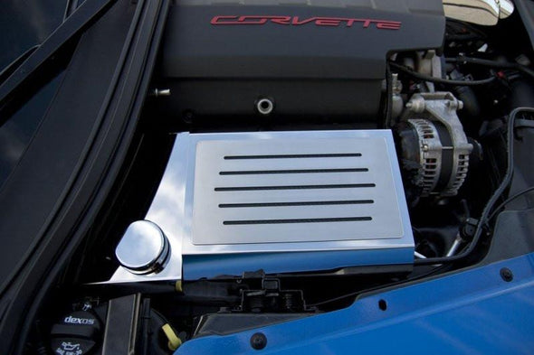 C7 Corvette Fuse Box Cover w/ Ribbed Slots and Colored Inlay