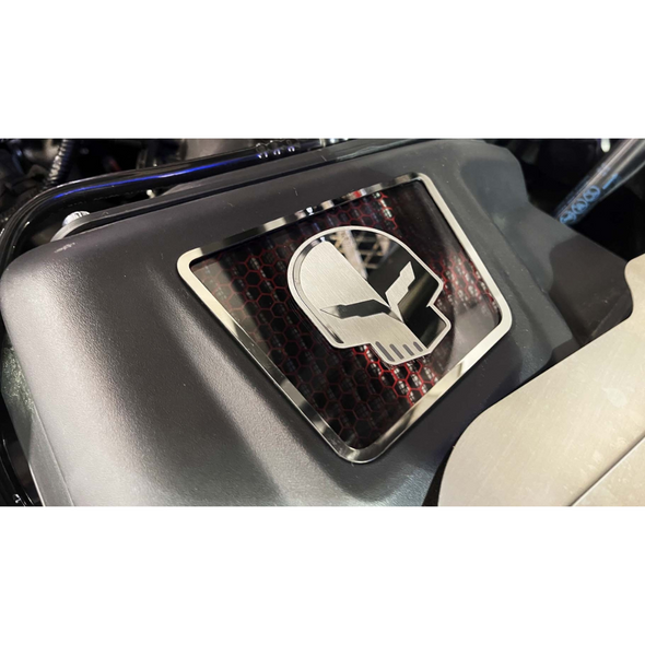 C7 Corvette GM Performance Air Intake Jake Skull Dress Up Piece - Stainless Steel