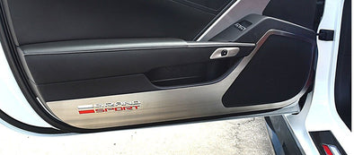 C7 Corvette Grand Sport Door Guards - Brushed Stainless Steel