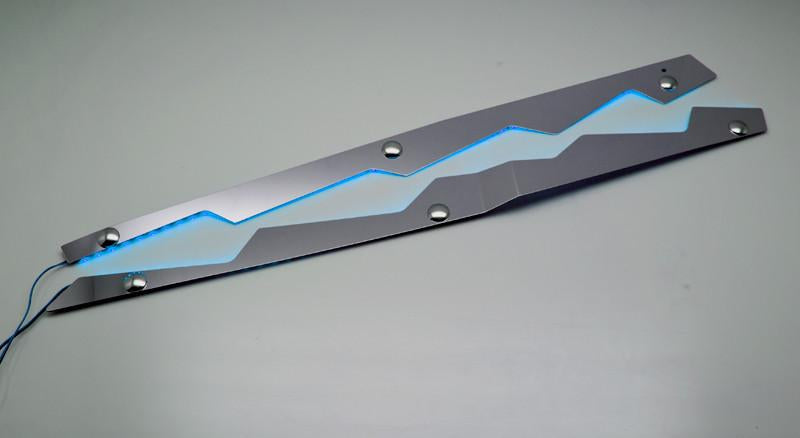 C7 Corvette LED Illuminated Fender Caps - 2Pc Brushed Stainless Steel