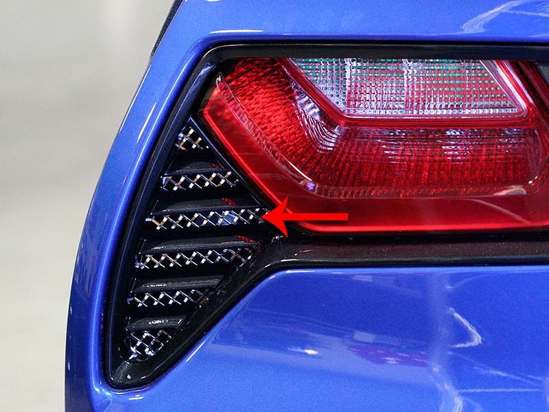 C7 Corvette Laser Mesh Taillight Grilles 2Pc