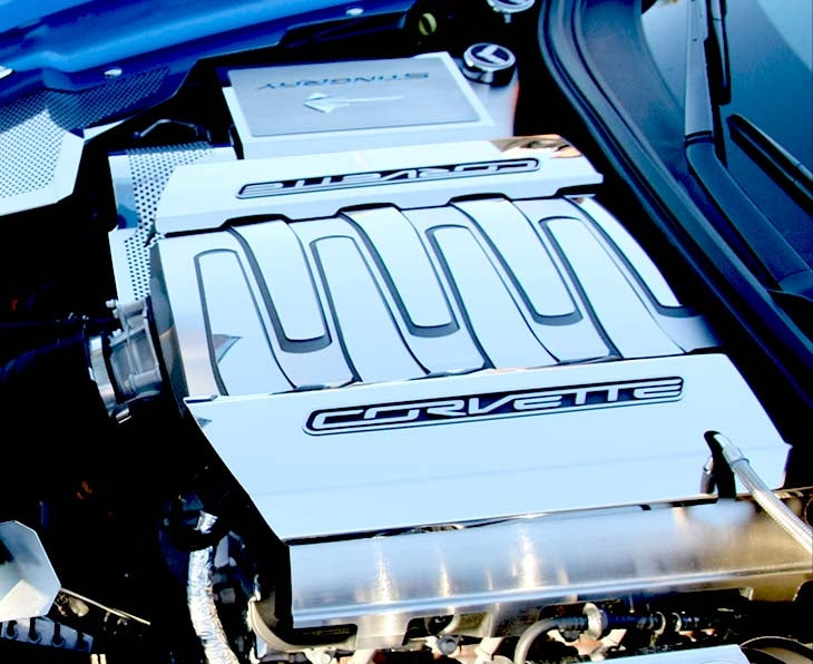 C7 Corvette Lettering Fuel Rail Inserts - Stainless Steel