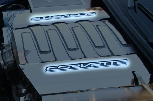 C7 Corvette Lettering Fuel Rail Inserts - Stainless Steel