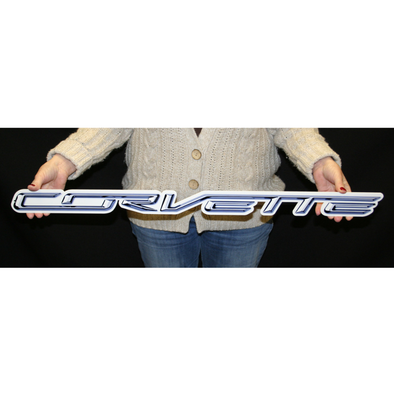 C7 Corvette Script Emblem Steel Sign