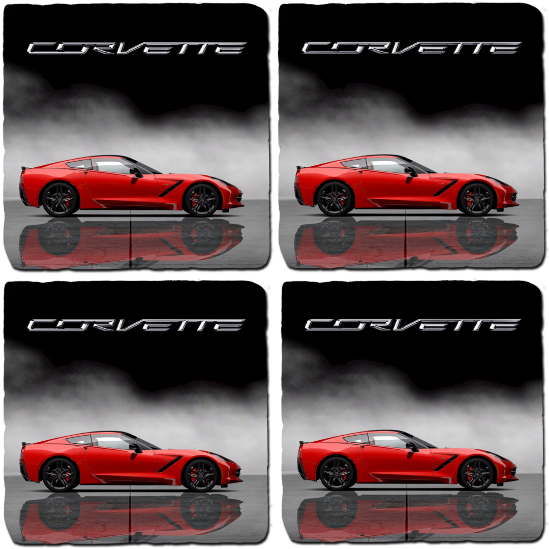 C7 Corvette Stingray 2014 Stone Coaster Bundle - Set of 4