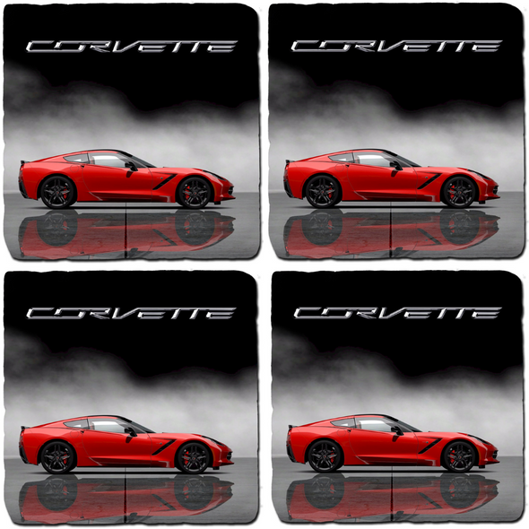 C7 Corvette Stingray 2014 Stone Coaster Bundle - Set of 4