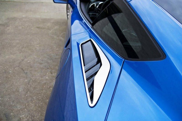 C7 Corvette Stingray | 2pc | Polished Rear Quarter Vent "Z06 Style"