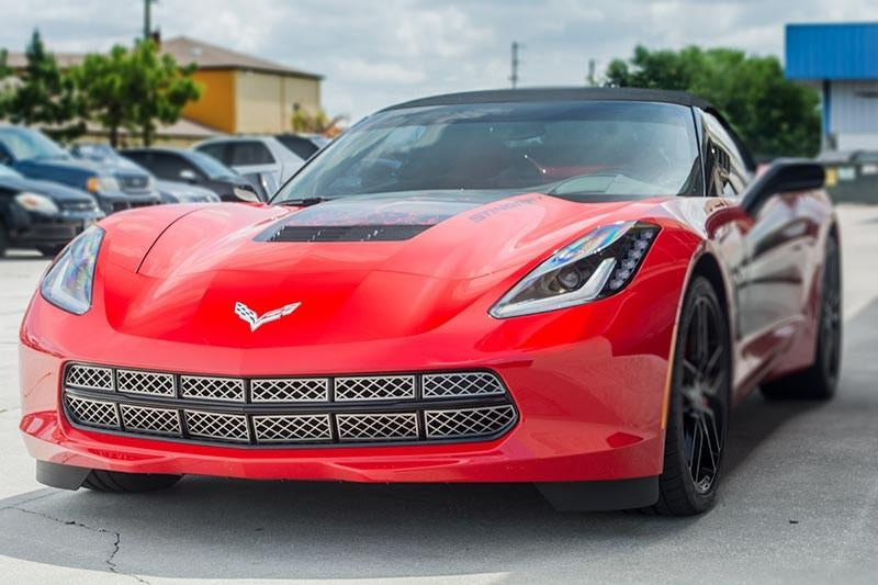 C7 Corvette Stingray Front Grille Factory Overlay - 12Pc Stainless Steel