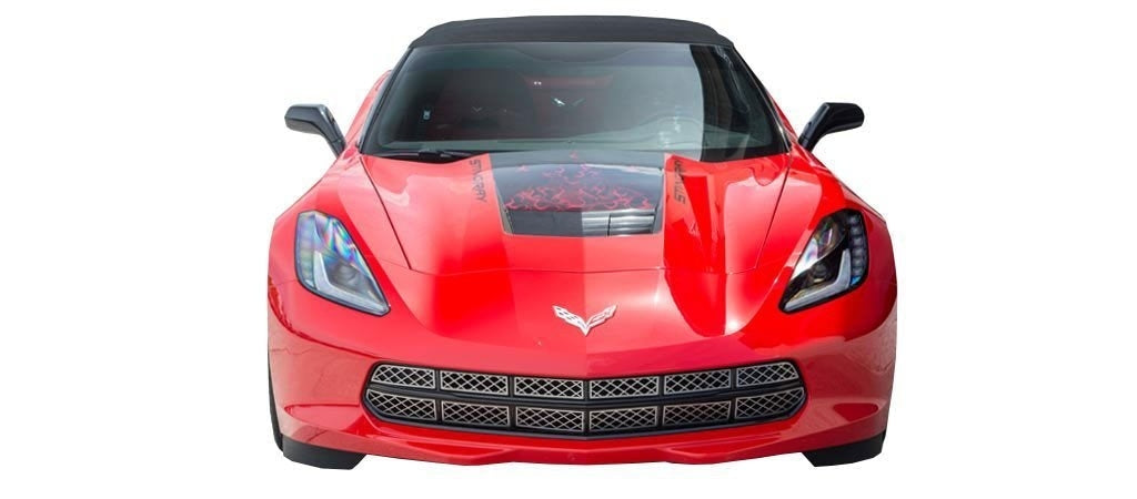 C7 Corvette Stingray Front Grille Factory Overlay - 12Pc Stainless Steel