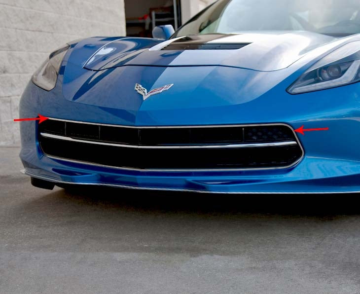 C7 Corvette Stingray Front Grille Factory Trim Ring - Polished Stainless Steel