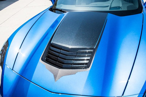 C7 Corvette Stingray Hood Vent Graphic - Faux Carbon Fiber