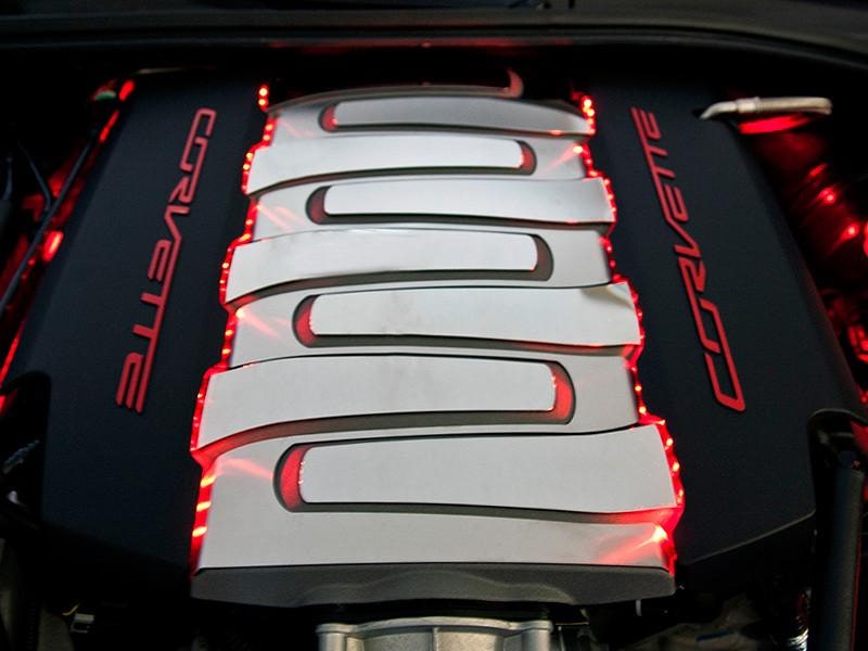 C7 Corvette Stingray LED Fuel Rail Cover Illumination Kit