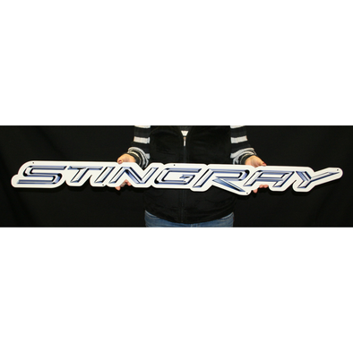 C7 Corvette Stingray Script Emblem Steel Sign