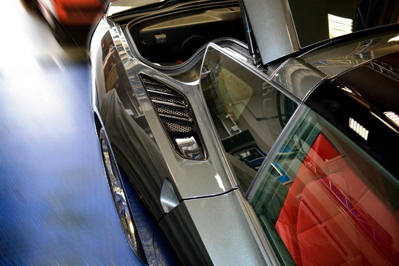 C7 Corvette Stingray Stainless Steel Rear Quarter Vent Grills - Matrix Series