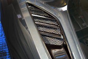 C7 Corvette Stingray Stainless Steel Rear Quarter Vent Grills - Matrix Series