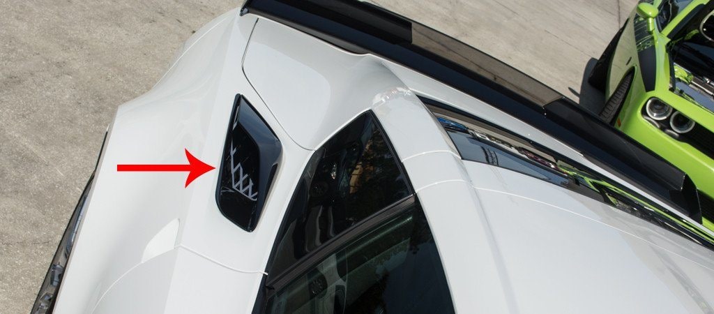 C7 Corvette Z06 / Grand Sport Rear Quarter Vent Grille Overlay Expanded Diamond Pattern