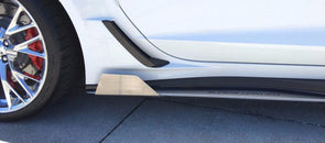 C7 Corvette Z06 Side Skirt Extension Fins - Brushed Stainless Steel