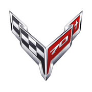 c8-corvette-70th-anniversary-crossed-flags-emblem-steel-sign