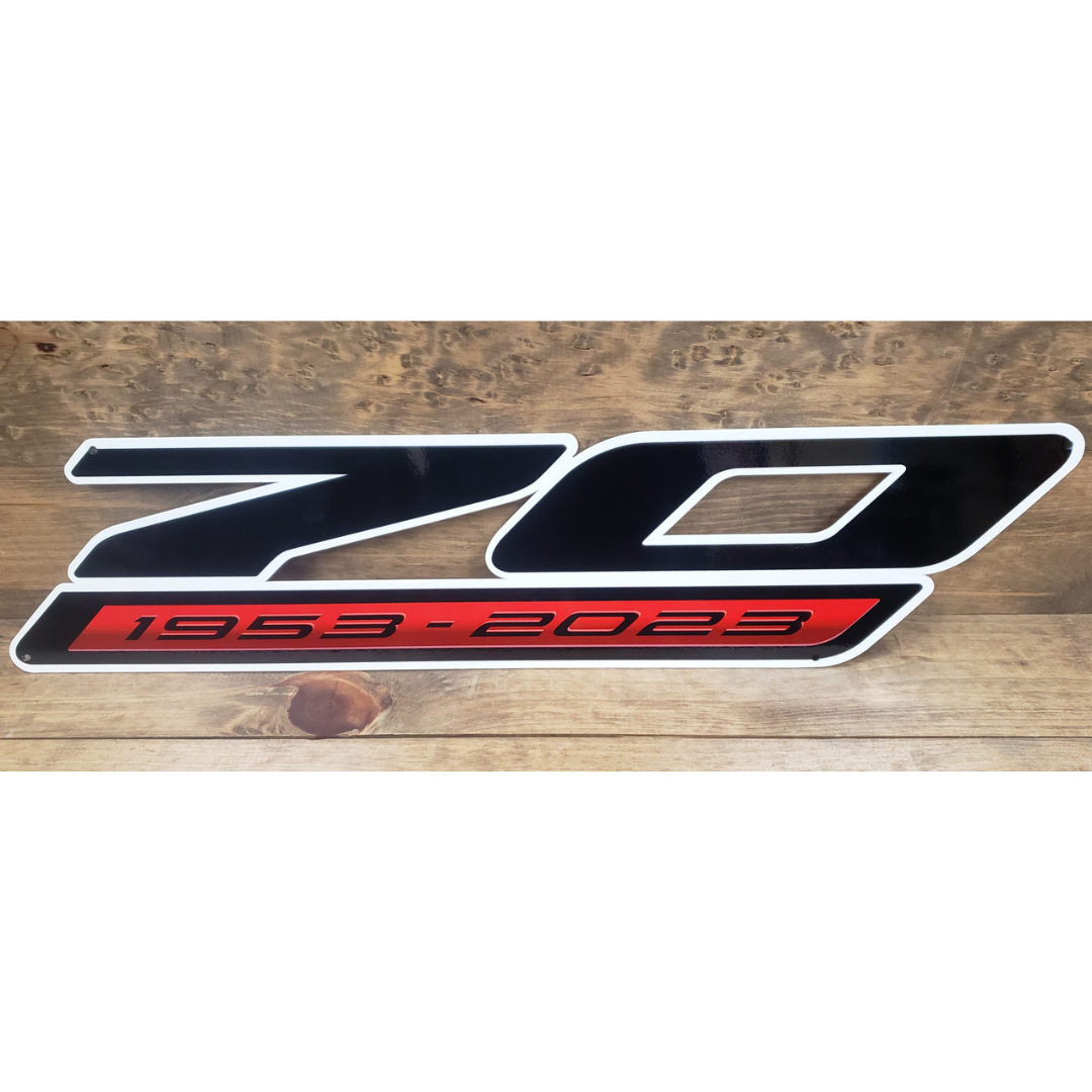 C8 Corvette 70th Anniversary Emblem Steel Sign