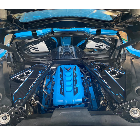 C8 Corvette Stingray Rapid Blue Engine Cover