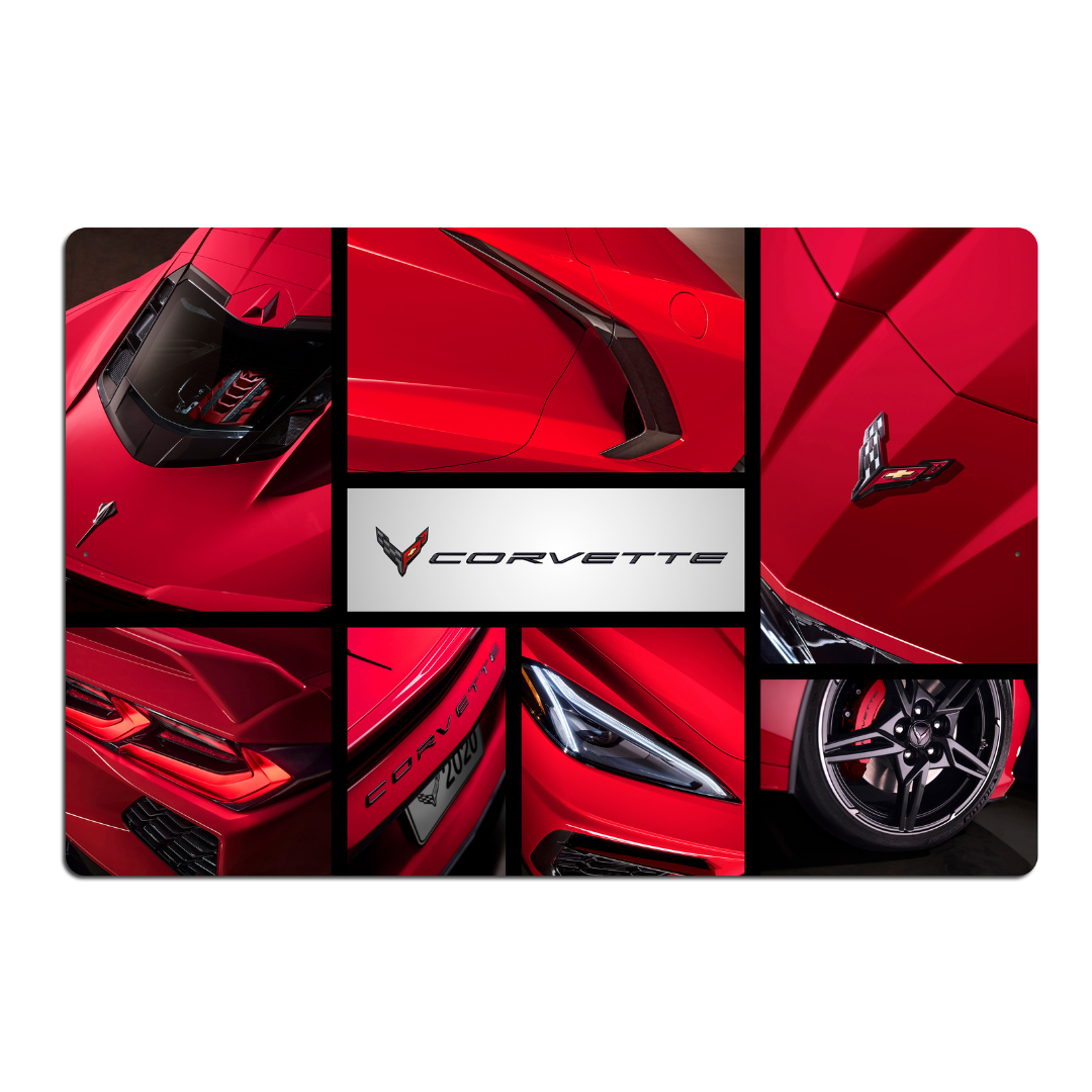 c8-corvette-collage-metal-print-sign