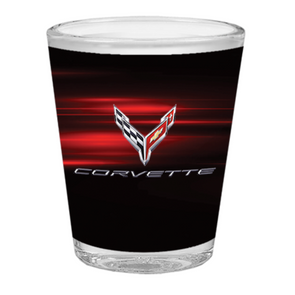 C8 Corvette Red Flash Shot Glass