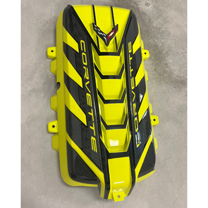 C8 Corvette Stingray Accelerate Yellow / Carbon Fiber Premium Engine Cover