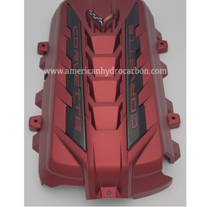 C8 Corvette Stingray Edge Red Engine Cover - Hydrocarbon Rails