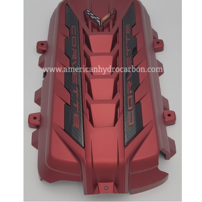 C8 Corvette Stingray Edge Red Engine Cover - Hydrocarbon Rails