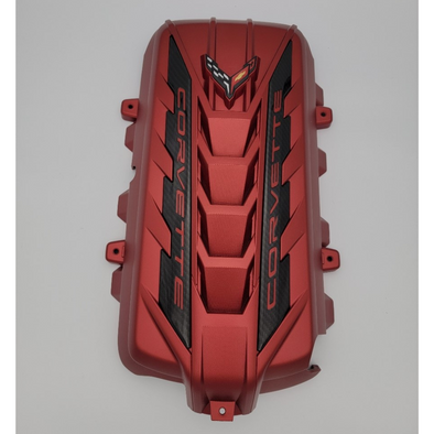 C8 Corvette Stingray Red Mist Engine Cover - Hydrocarbon Rails
