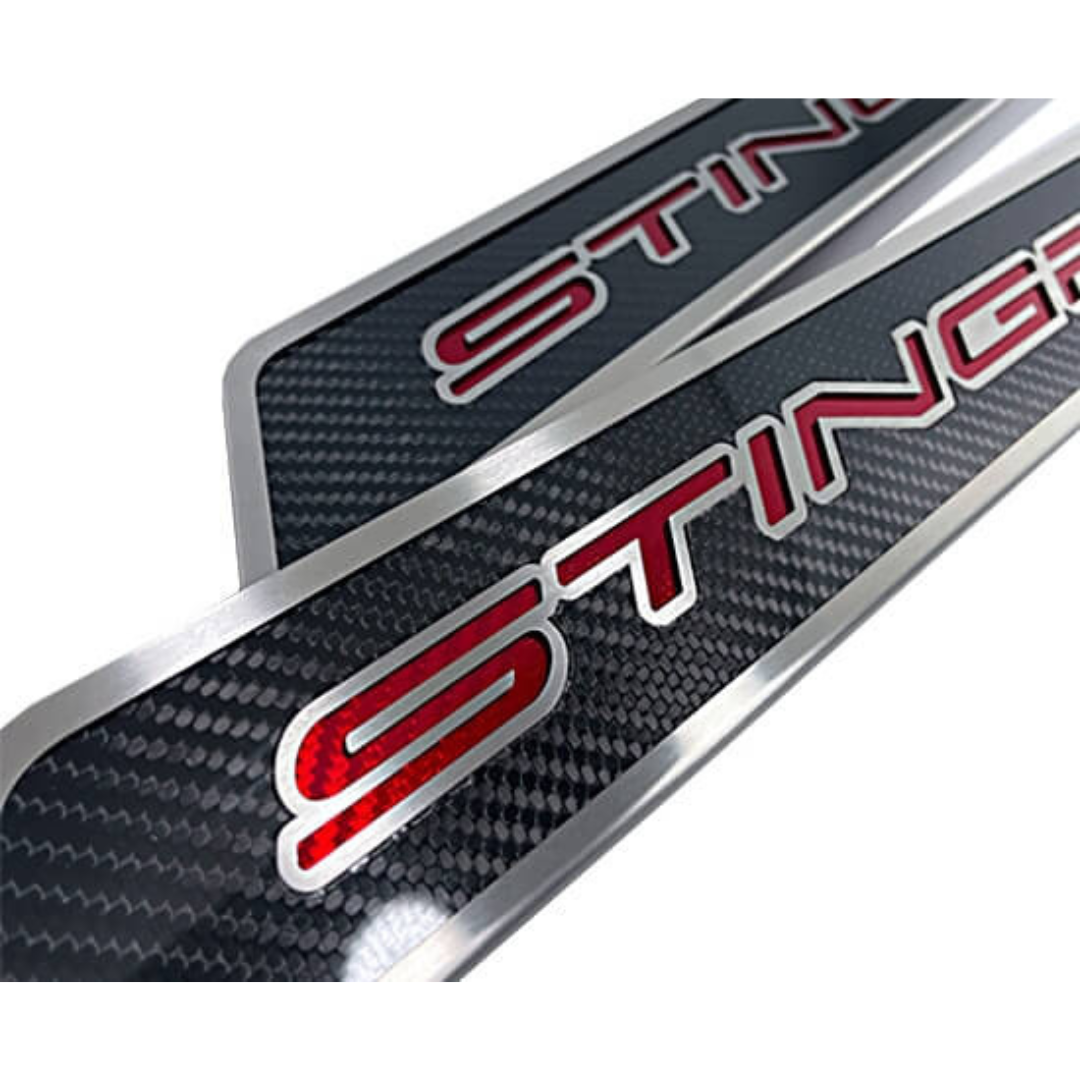 C8 Corvette Stingray Stainless Steel Replacement Door Sills - Choice of Color