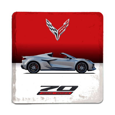 C8 Corvette Z06 70th Anniversary Stone Tile Coaster