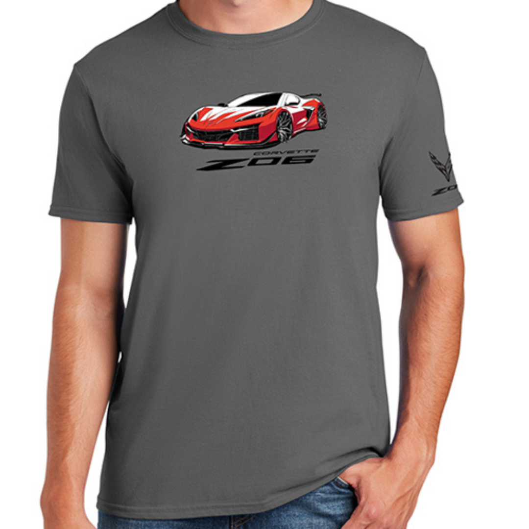 C8 Corvette Z06 Full Color Car Art T-Shirt