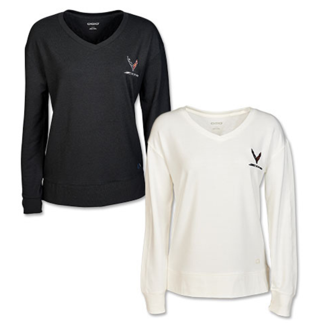 c8-corvette-z06-ladies-long-sleeve-v-neck-shirt